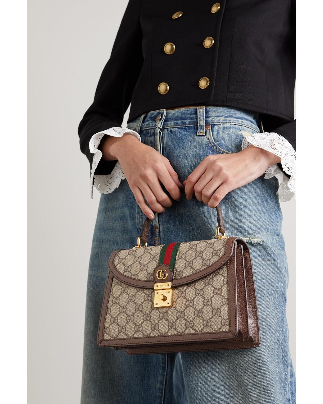 Túi Xách Gucci Super Ophidia Small Top Handle Bag Size 26cm